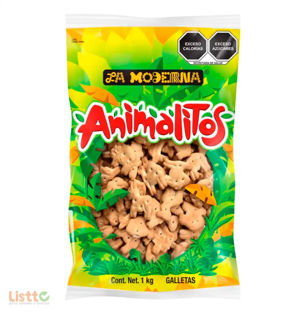 Galletas La Moderna Animalitos 1 kg.