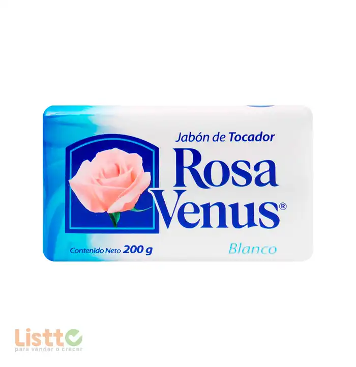 Jabón de Tocador Rosa Venus Blanco 200 gr.