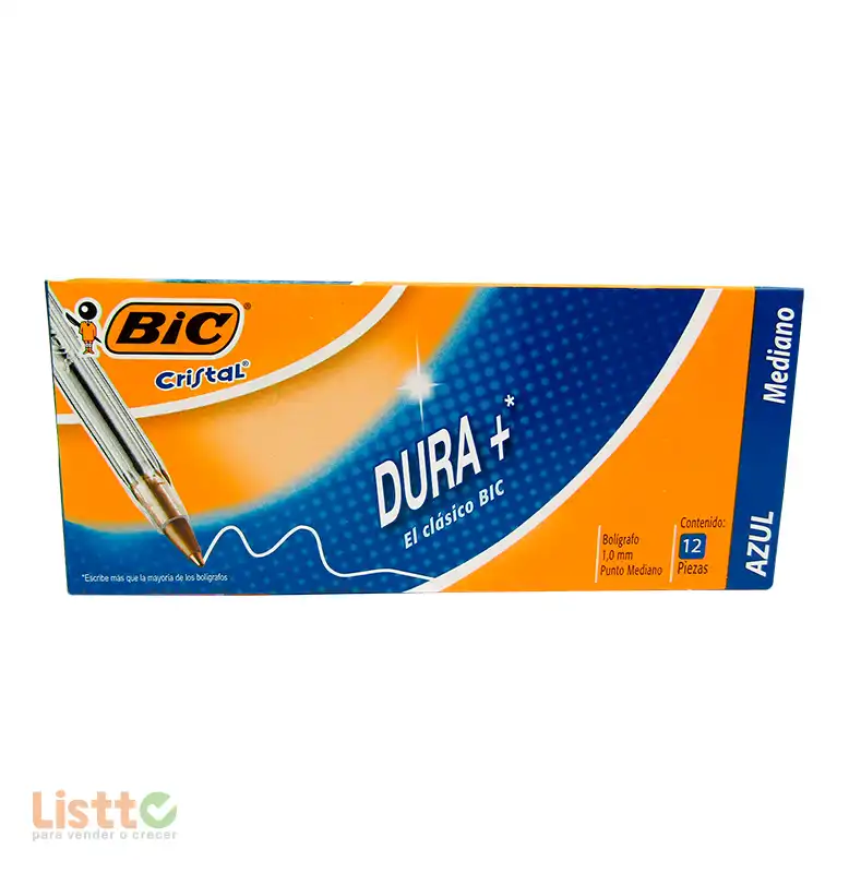Pluma Bic Mediano Azul 12 pz.