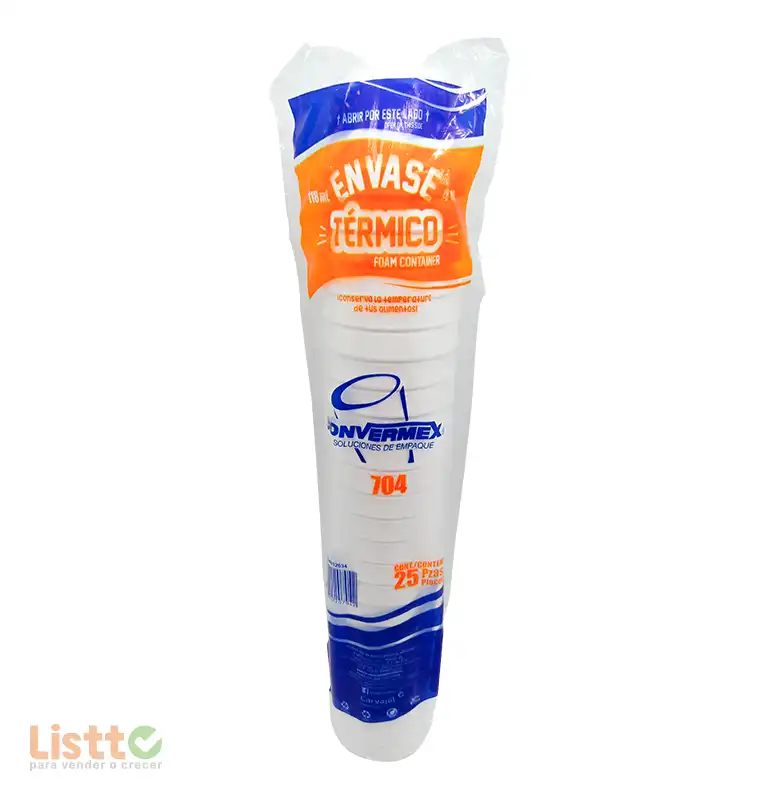 Vaso Térmico Convermex Número 704 25 pz.
