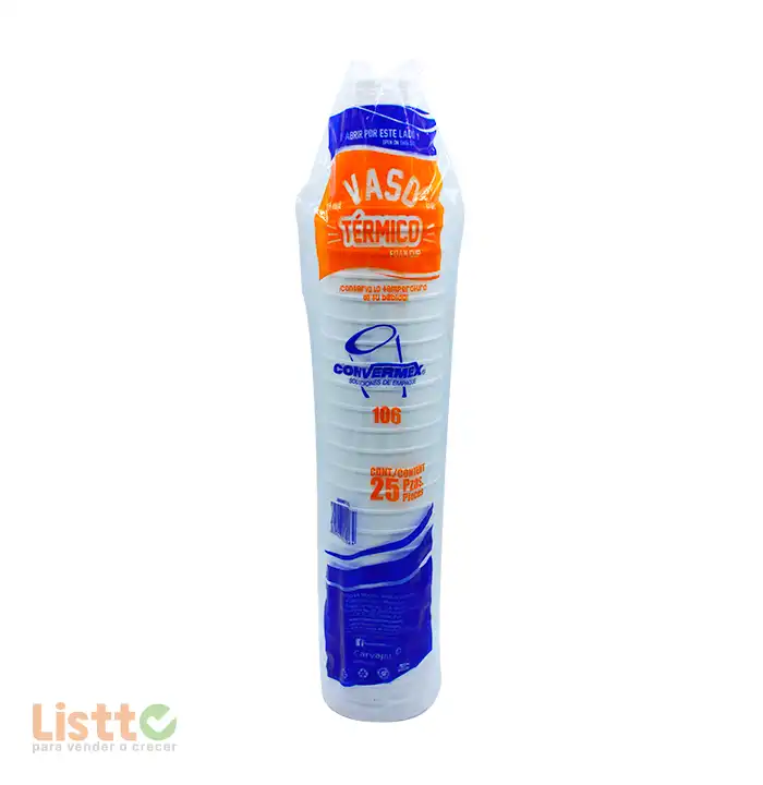 Vaso Térmico Convermex Número 106 25 pz.