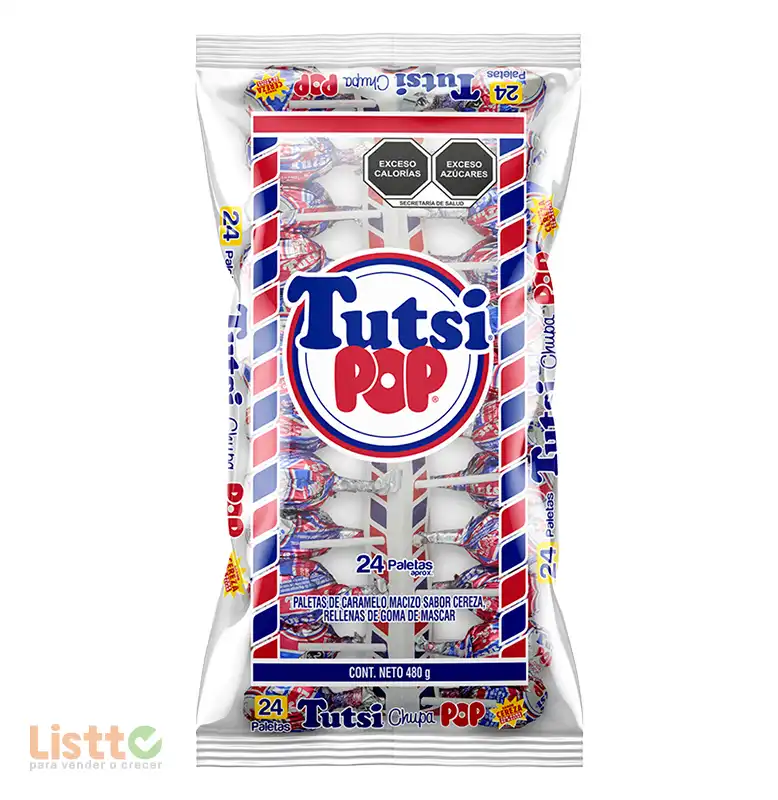 Paleta Tutsi Chupa Pop 24 pz.
