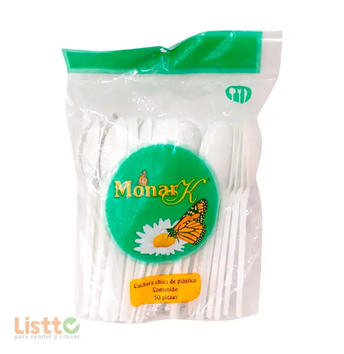 Cuchara Plástico Monarka Chica 50 pz.