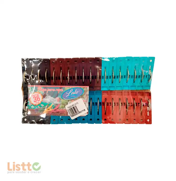 Pinza para Ropa con Aro 36 pz.