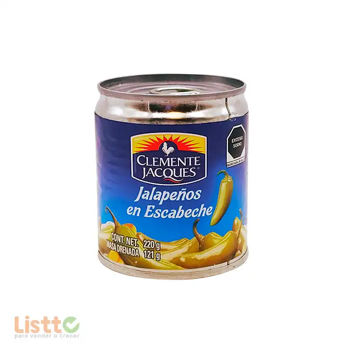 Chiles Jalapeños Enteros Clemente Jacques 220 gr.