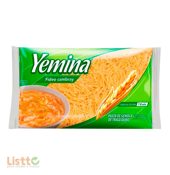 Pasta Yemina Fideo Cambray Precortado 200 gr.