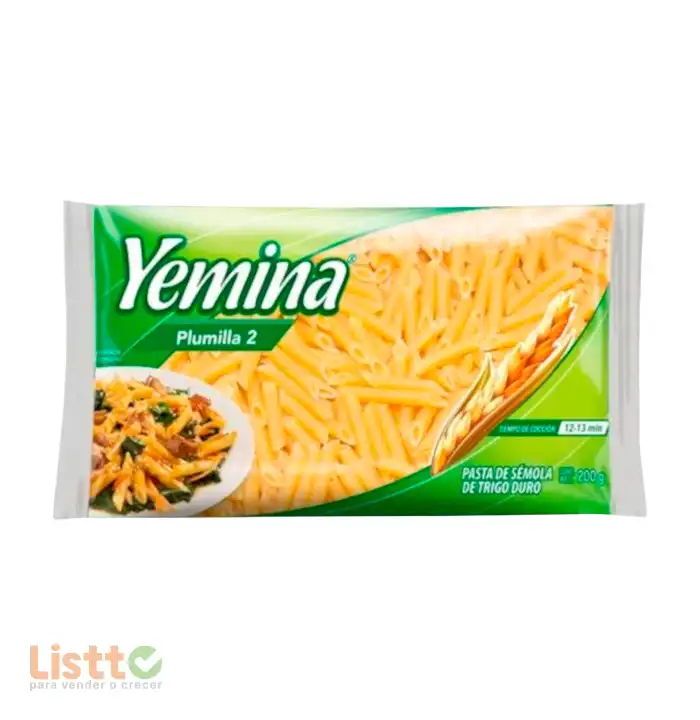 Pasta Yemina Plumilla Número 2 200 gr.
