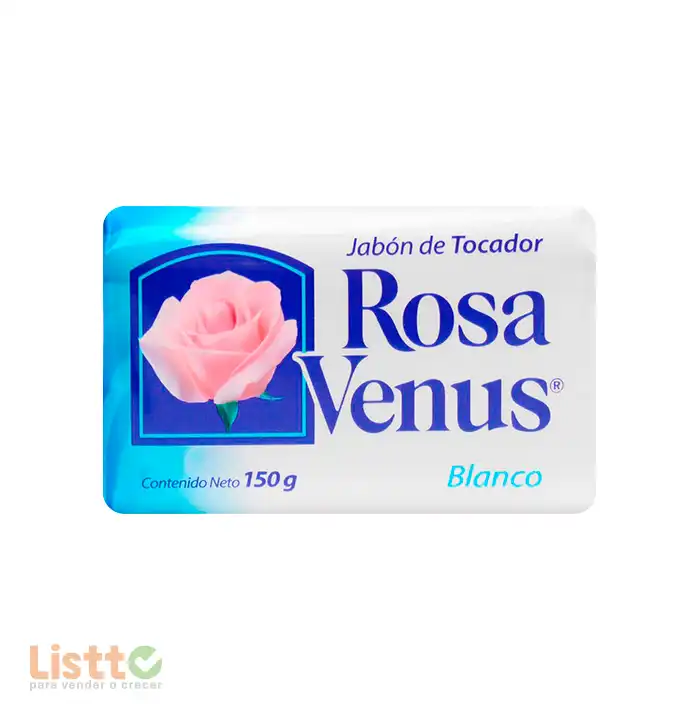 Jabón de Tocador Rosa Venus Blanco 150 gr.
