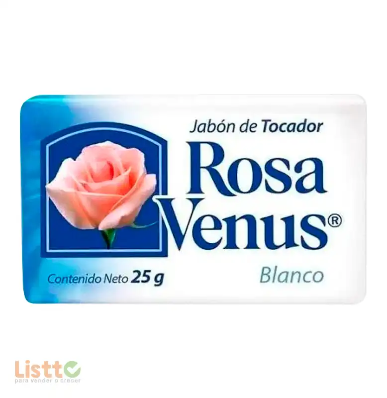 Jabón de Tocador Rosa Venus Blanco 25 gr.