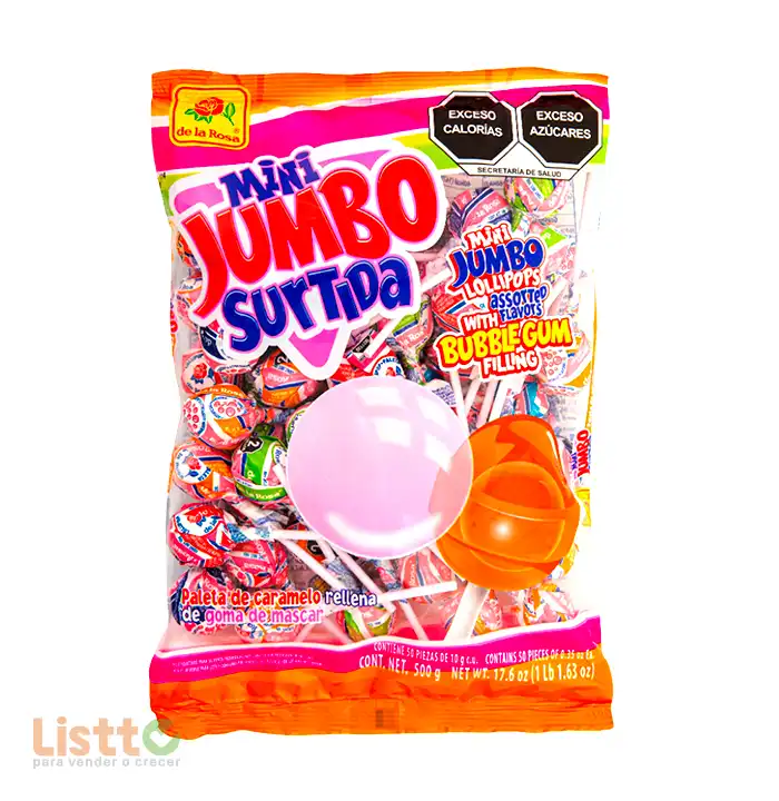 Paleta De la Rosa Minijumbo Surtida 50 pz.