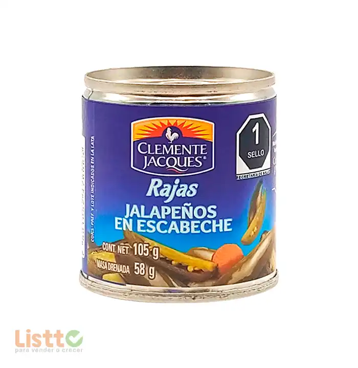 Chiles Jalapeños Rajas Clemente Jacques 105 gr.