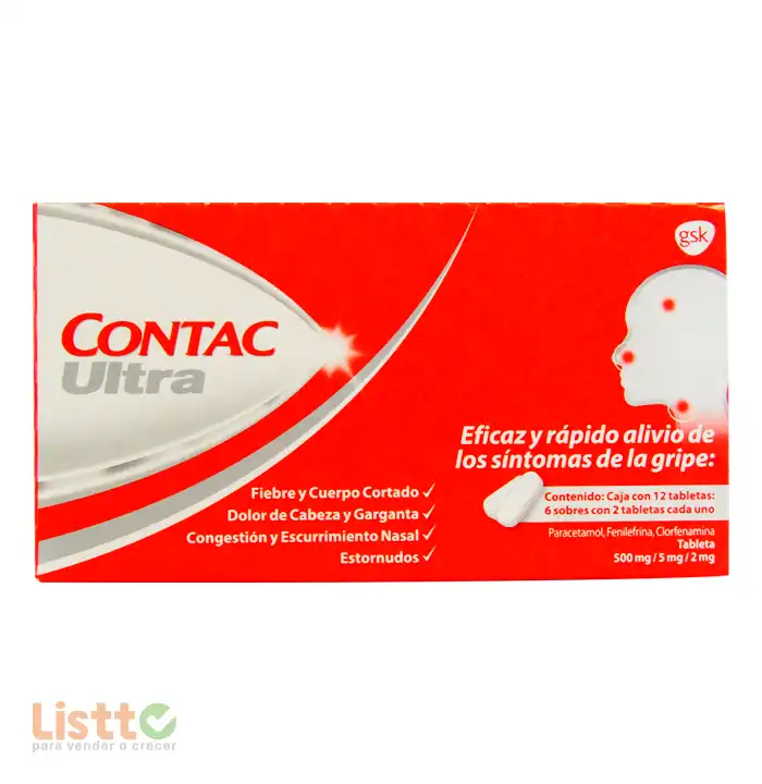 contac Ultra Tabletas 12 Pz.