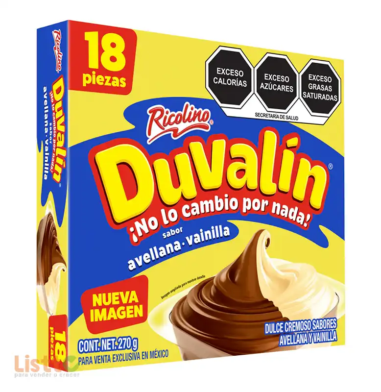 Dulce Duvalín Avellana Vainilla 18 pz.