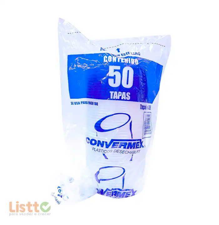Tapa Plástico Convermex Número 408 50 Pz.