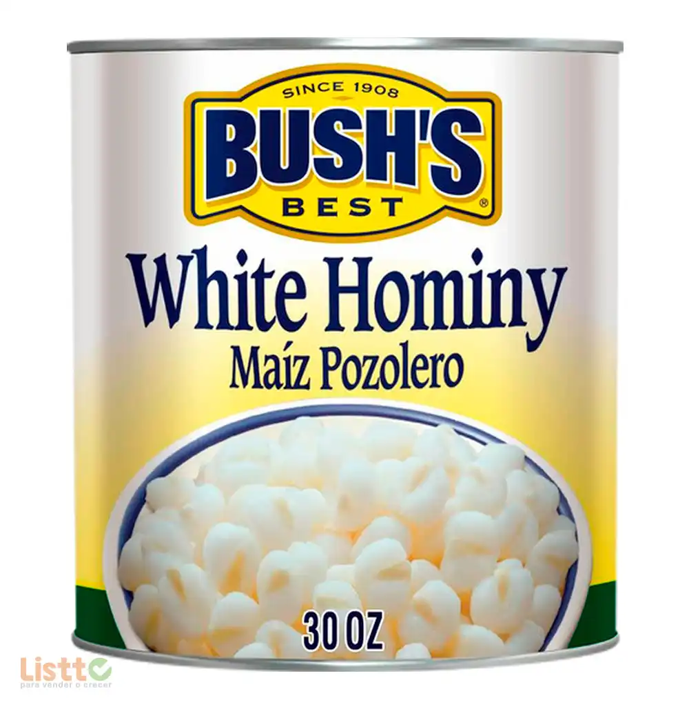 Maíz White Hominy Bushs 36.5 Oz.