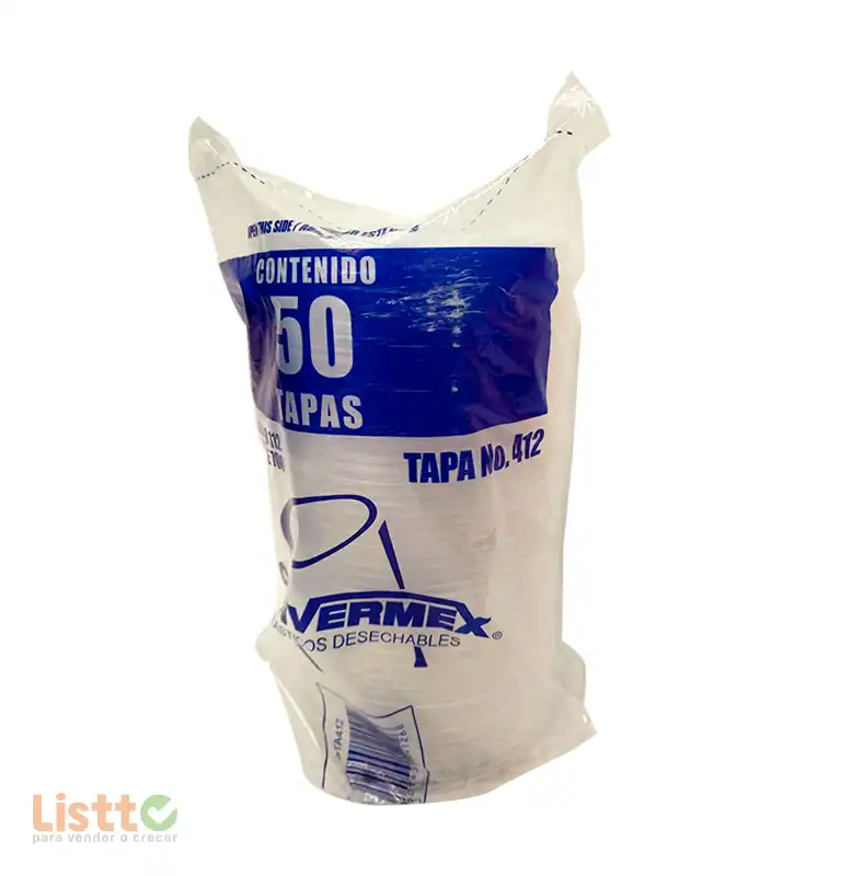 Tapa Plástico Convermex Número 412 50 pz.