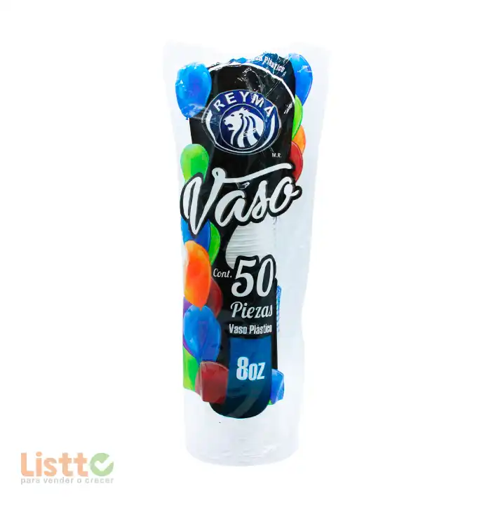 Vaso Plástico Reyma Número 8 50 pz.