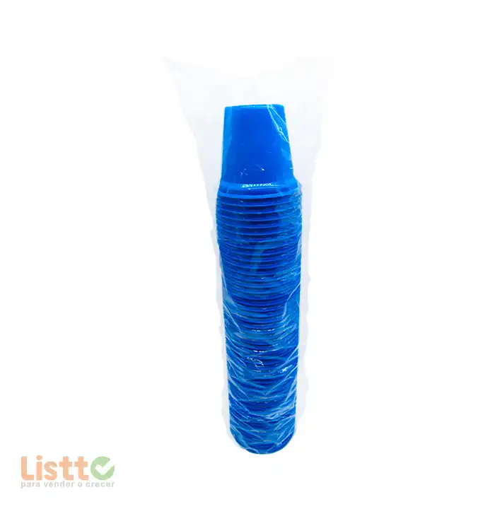 Vaso Plástico Reyma Azul Número 5 50 pz.