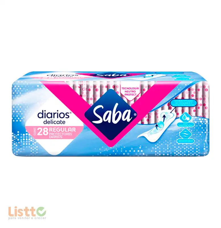 Toalla Panty Protector Saba Regular 28 pz.