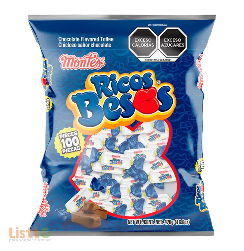 Dulce Montes Ricos Besos 100 Pz.