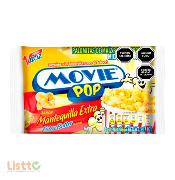 Palomitas Movie Pop Extra Mantequilla 99 gr.