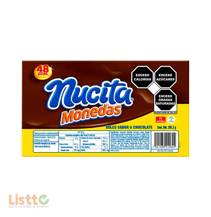 Chocolate Nucita Monedas 48 pz.