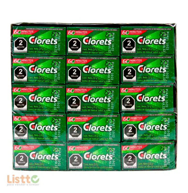Chicle Clorets 60/2 pz.