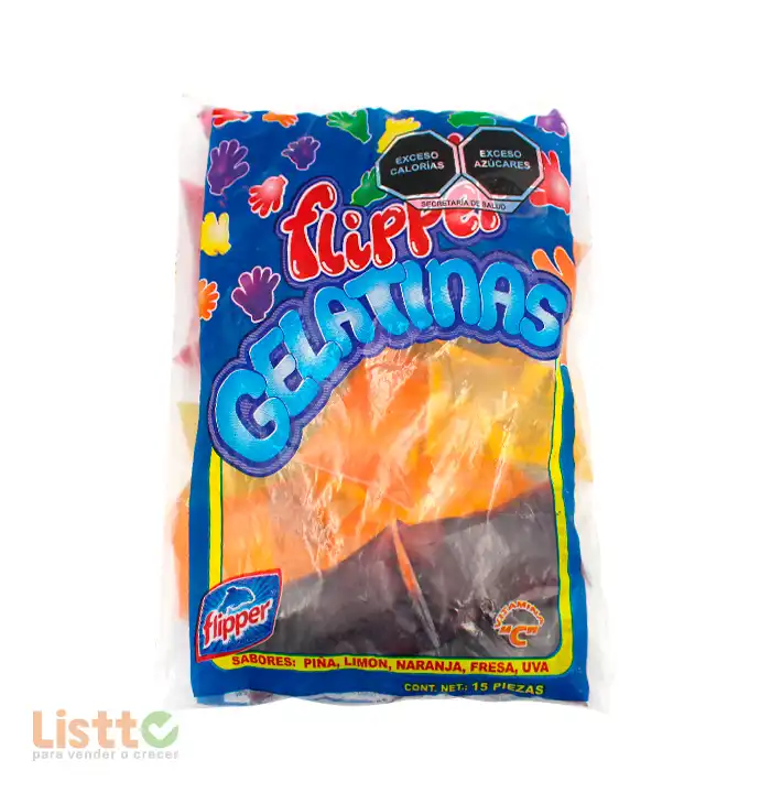 Gelatina Flipper Bolsa 15 pz.