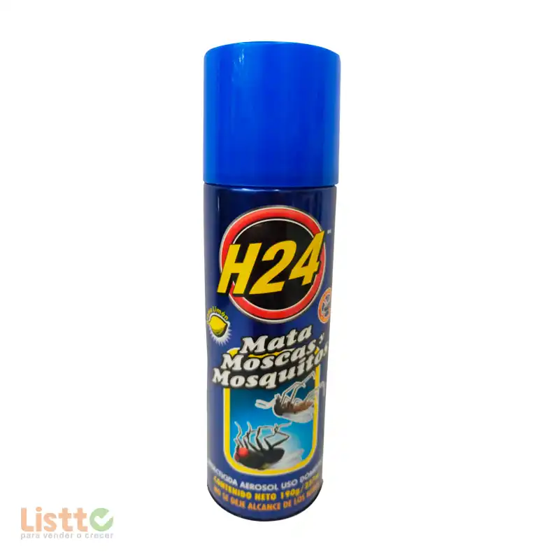 Insecticida H-24 Mata Moscas y Mosquitos Aerosol 180 gr.