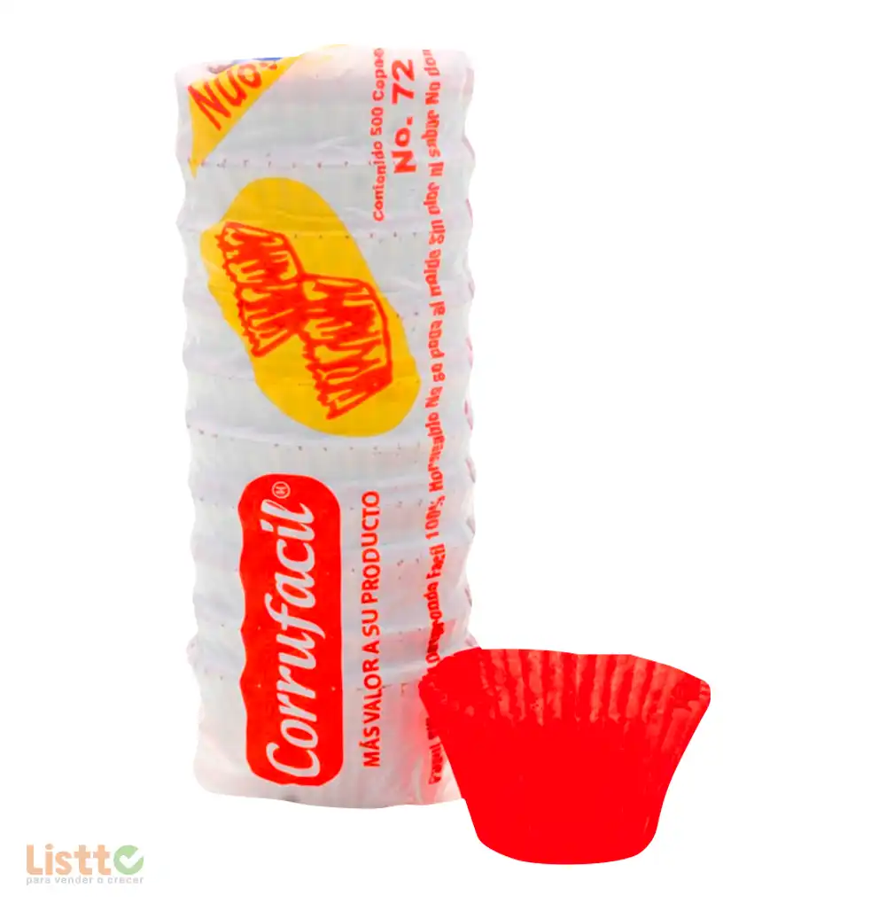 Capacillo Rojo Número 72 500 Pz.
