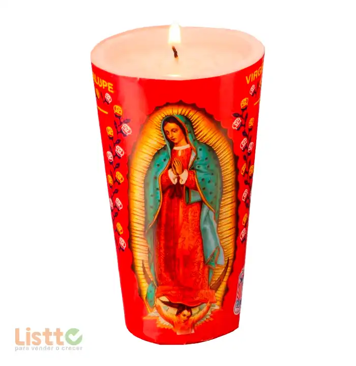 Veladora Luz Eterna Virgen de Guadalupe 21 Repuesto pz.