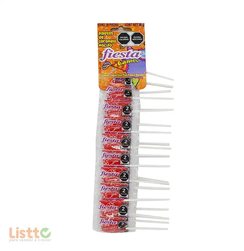 Paleta Canels Fiesta Tiras 20 pz.