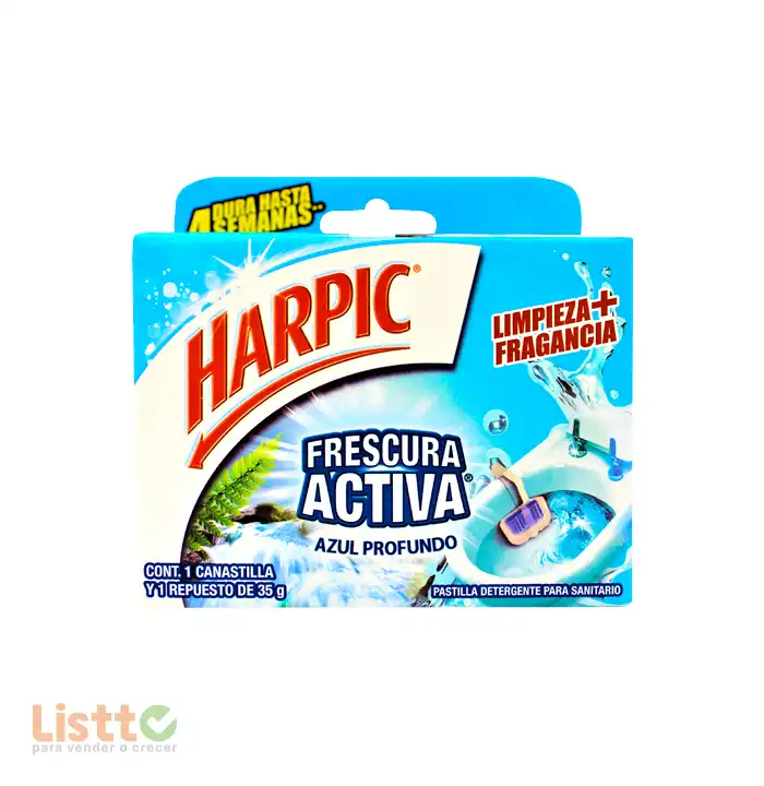 Pastilla Sanitaria Harpic Azul Marina 45 gr.