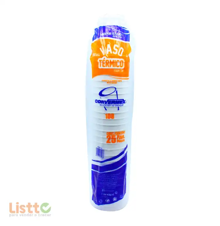 Vaso Térmico Convermex Número 108 25 pz.