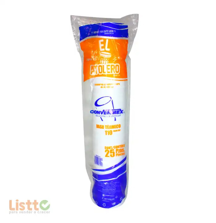 Vaso Térmico Convermex Número 110 25 pz.