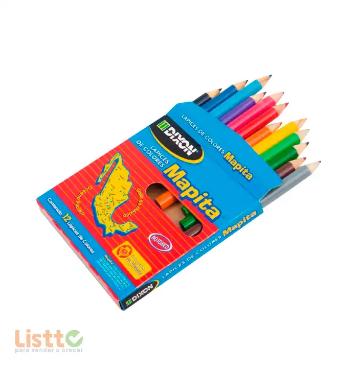Lápices de Colores Mapita Cortos 1936 12 pz.