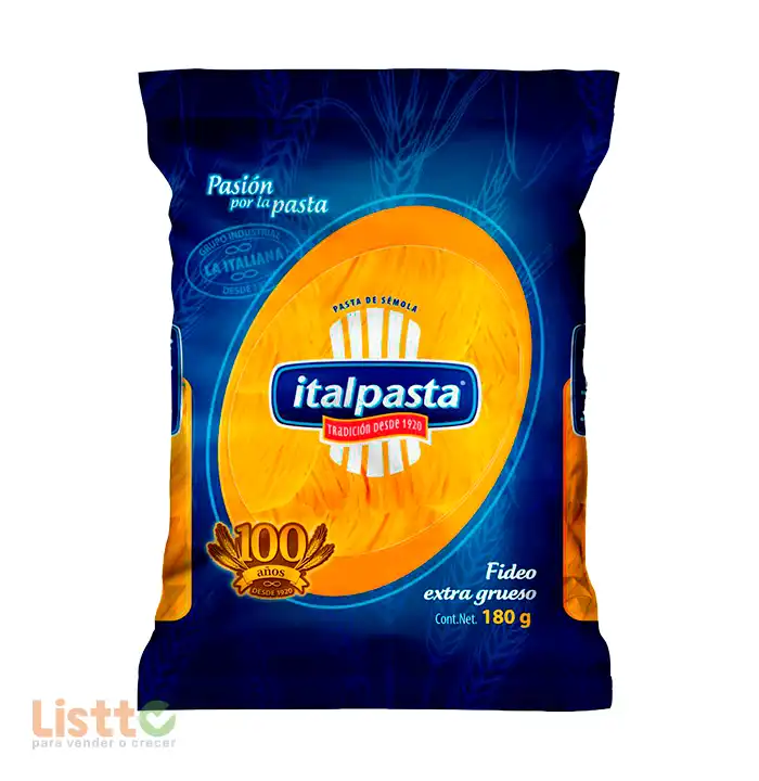Pasta Italpasta Fideo Extra Grueso 180 gr.