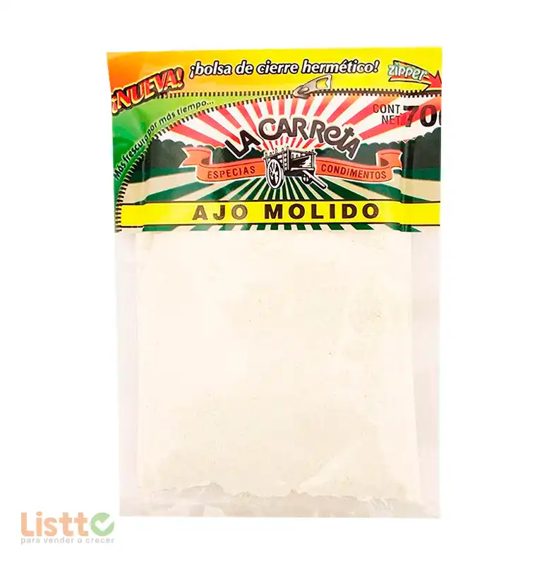 Especia Ajo Molido La Carreta 70 gr.