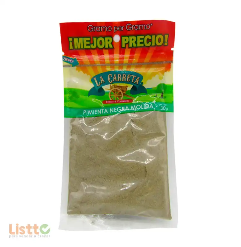Especia Pimienta Molida La Carreta 30 gr.