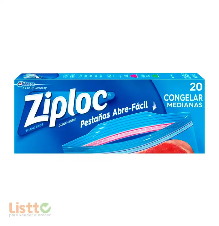 Bolsa Plastico Ziploc Congelar Mediana 20 Pz.