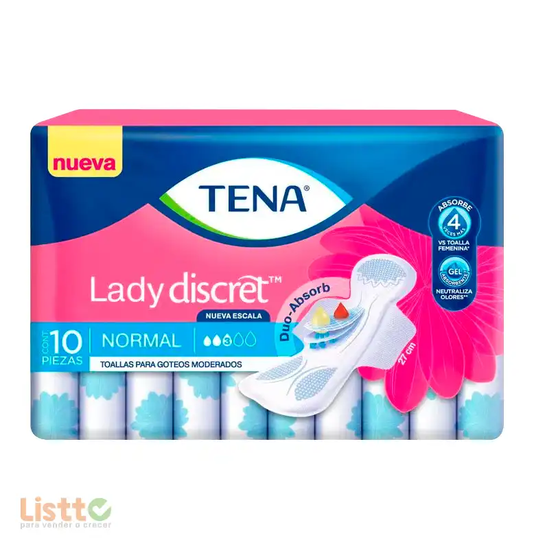 Toalla Sanitaria Tena Lady Normal 10 pz.