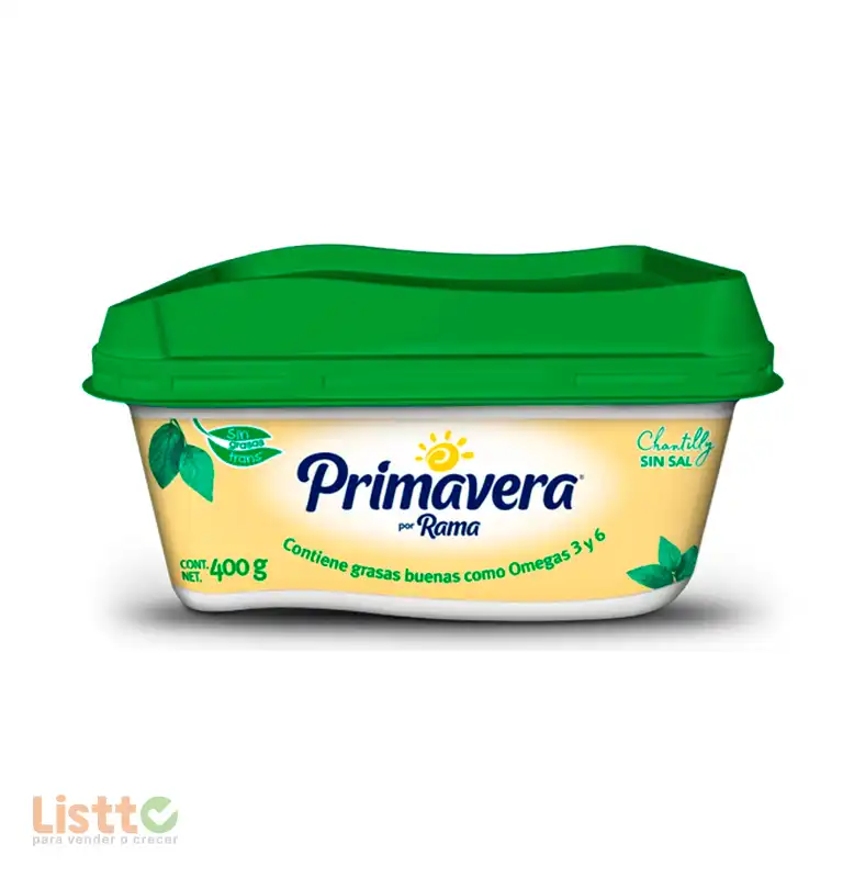 Margarina Chantilly sin Sal 400 gr.