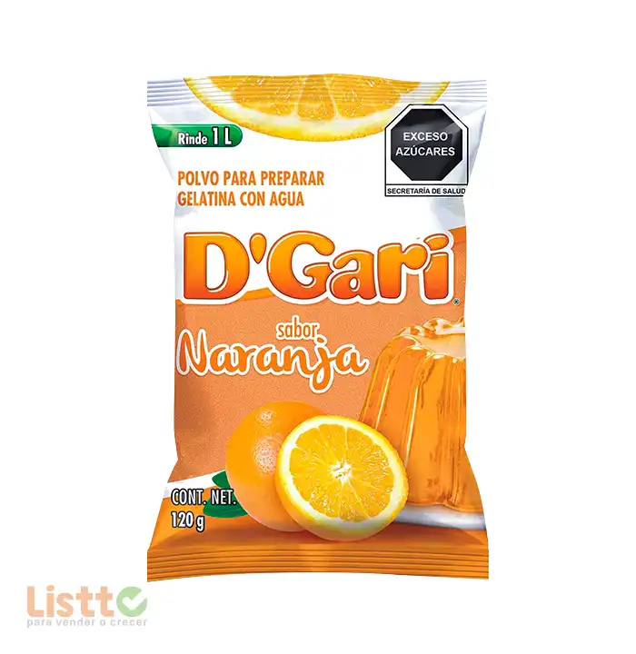 Gelatina D Gari Naranja 120 Gr.