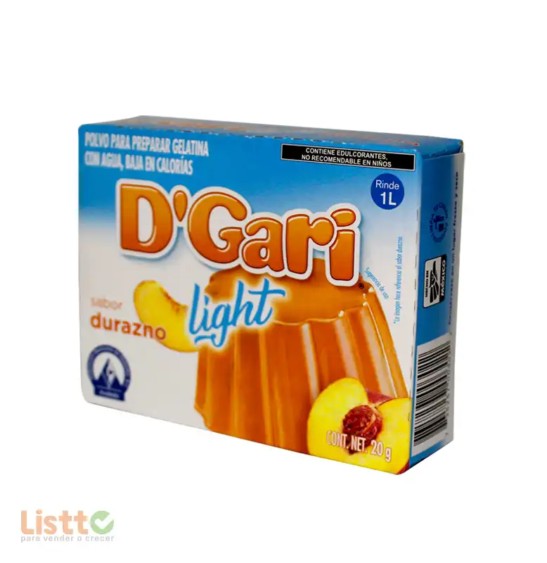 Gelatina D Gari Durazno Light 2/10 gr.