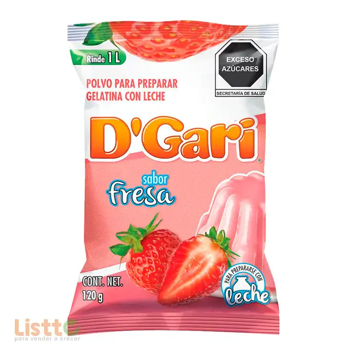 Gelatina D Gari Fresa Leche 120 gr.