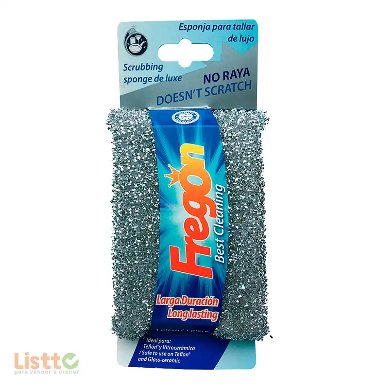 Fibra Fregón Lujo Oro-Plata pz.