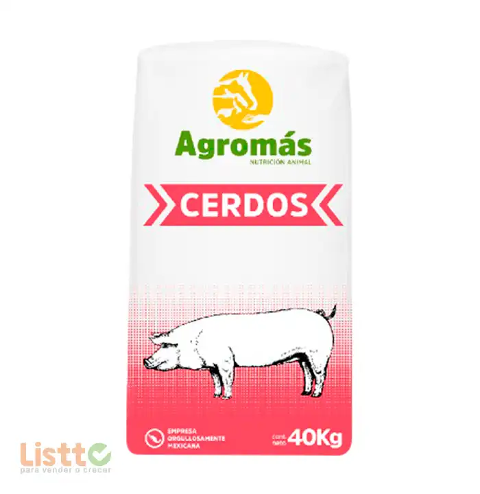 Alimento Agromas Cerdo Engorda Pellet 14% 40 Kg.