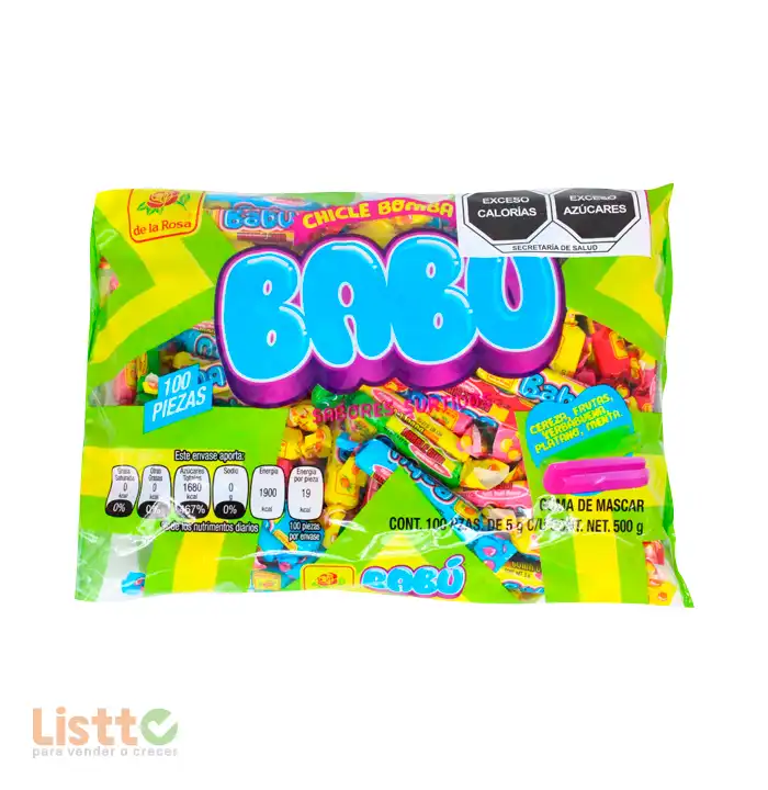 Chicle de La Rosa Baby Babu 100 Pz.