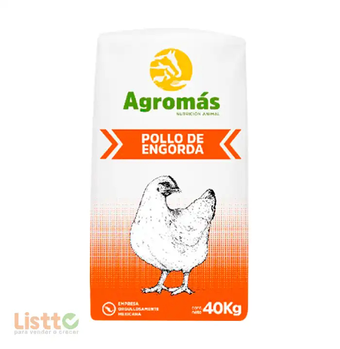 Alimento Agromás Pollo Engorda Migaja 18% 40 kg.