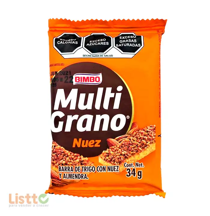 Barra de Trigo Bimbo Multigrano Nuez 34 gr.